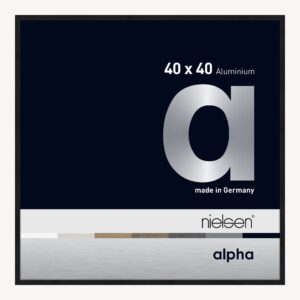 Alpha Noir anodisé mat 40 x 40 cm