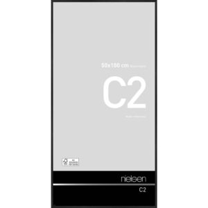 C2 Noir mat brossé 50 x 100 cm