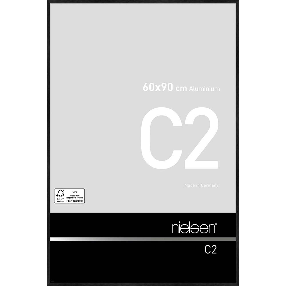 C2 Noir mat brossé 60 x 90 cm