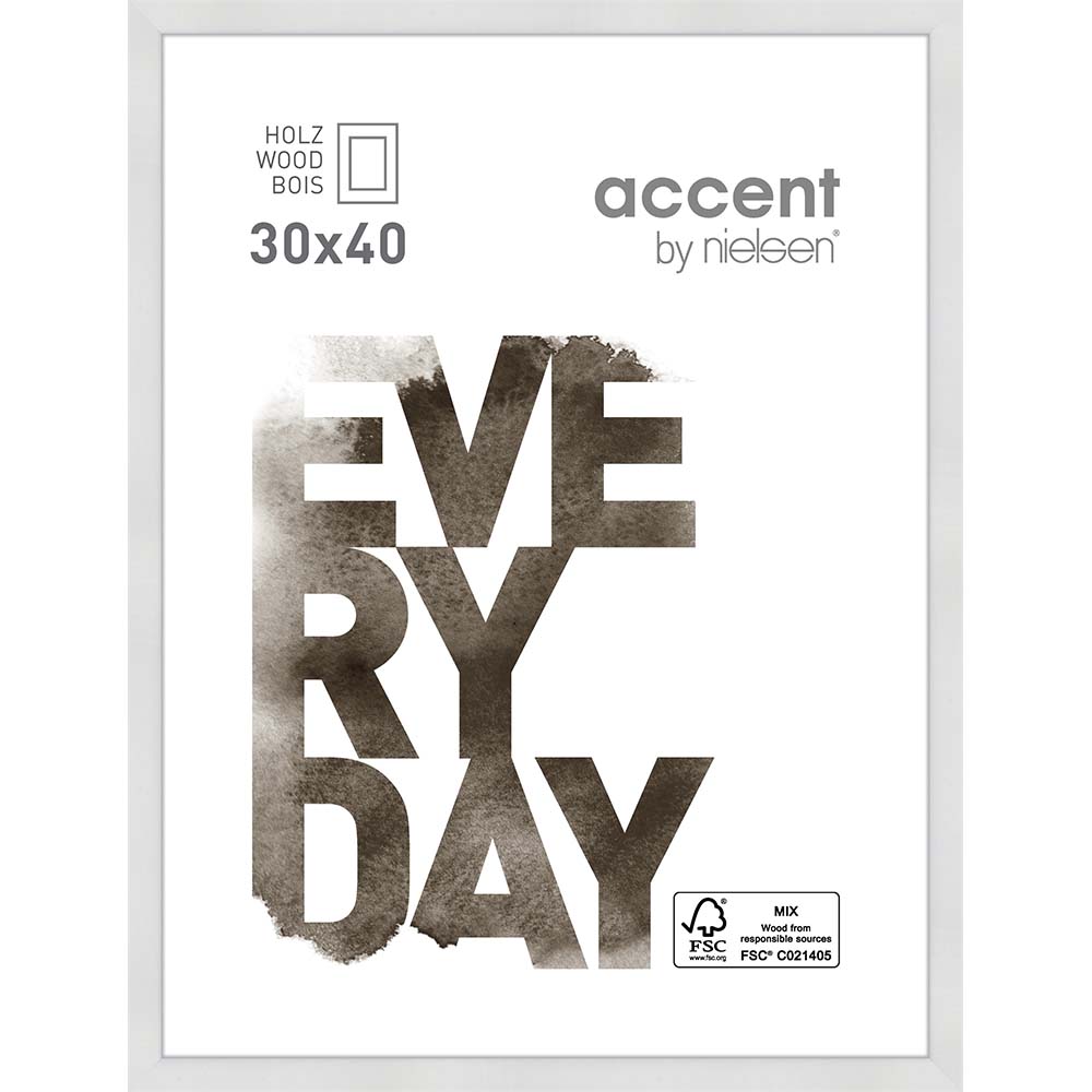 Zoom Blanc 30 x 40 cm